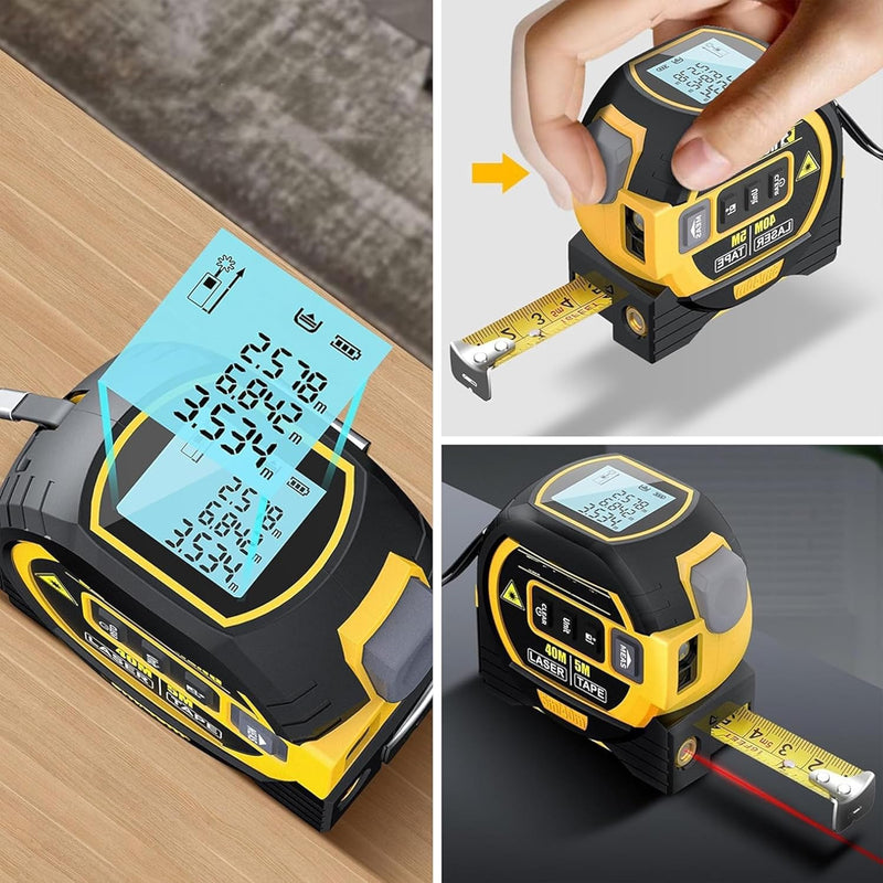 Portable 3-in-1 Infrared Laser Tape Measuring