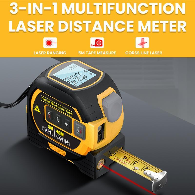 Portable 3-in-1 Infrared Laser Tape Measuring